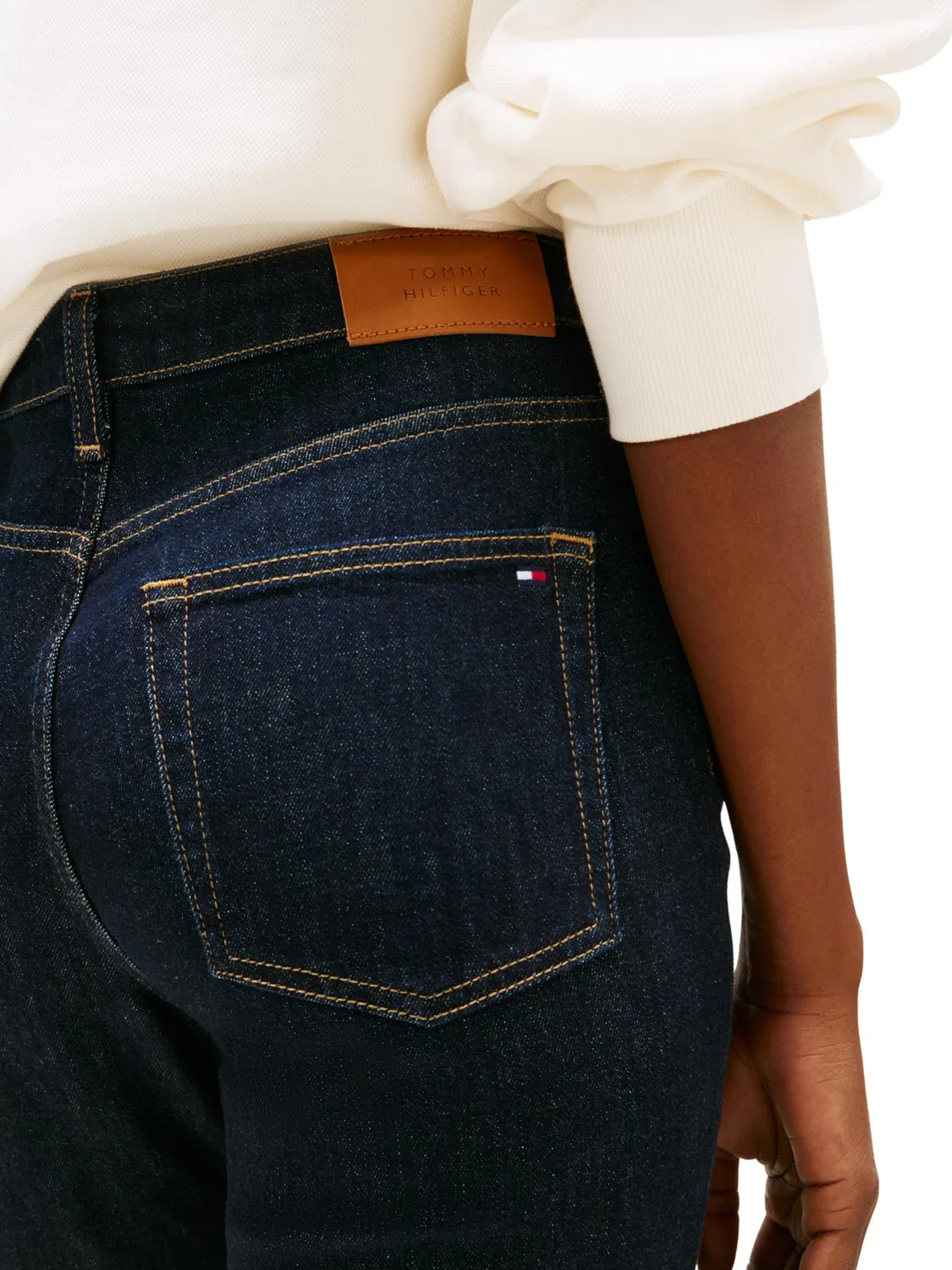 Женские джинсы слим с завышенной талией Tommy Hilfiger, Denim (Den Rinse 01) — фото 3