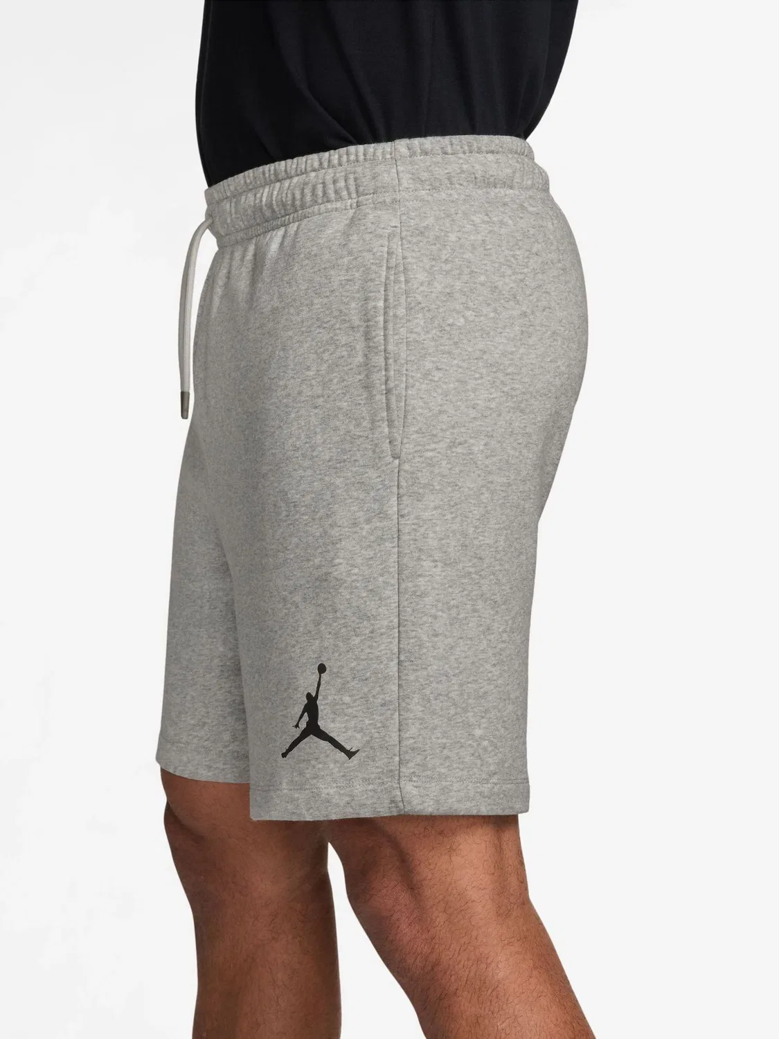 Шорты флисовые Jordan Jumpman, серые/черные — фото 3