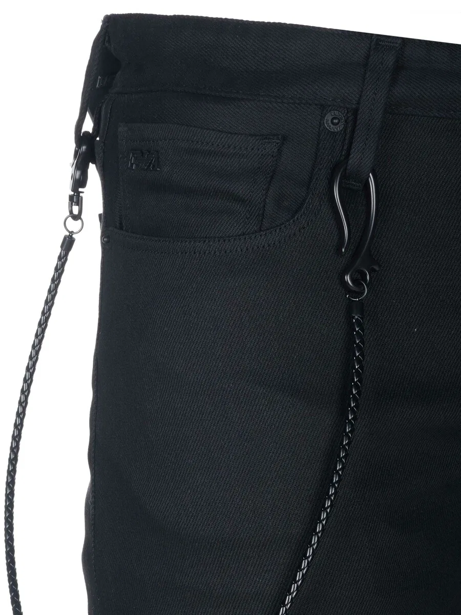Джинсы Emporio Armani Regular, черные — фото 3