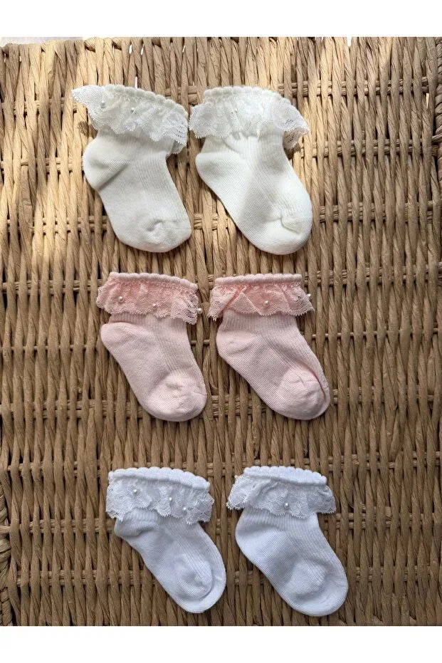 Детские носки для девочек кружевные Myluni, Pink