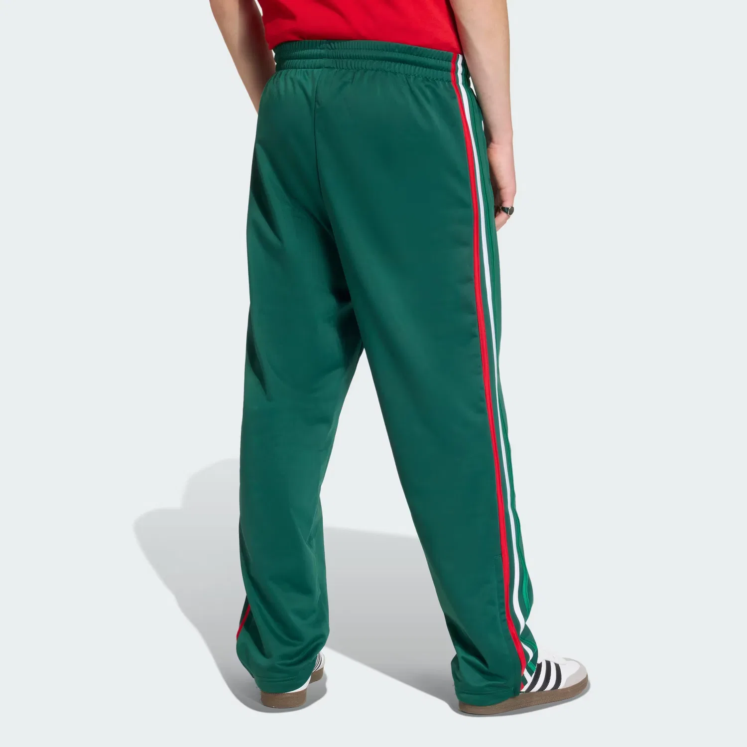 Мужские спортивные брюки с затягивающимся шнурком Firebird Adidas Originals, темно-зеленый/ярко-зеленый/белый — фото 3