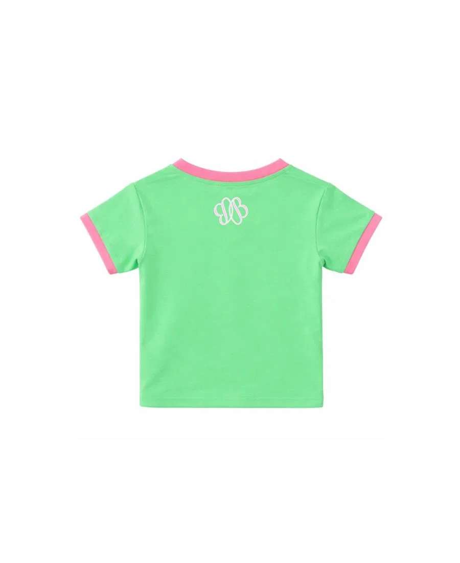 Детская футболка с принтом Golf Tee Time Bits & Bows, Green — фото 2