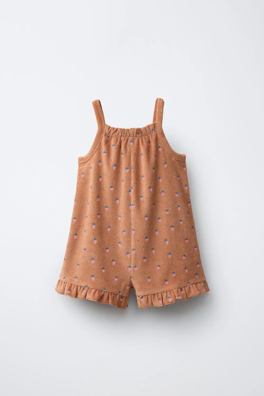 КОМБИНЕЗОН ИЗ МАХРОВОЙ ТКАНИ ИЗ КЛУБНИКИ ZARA, Brick