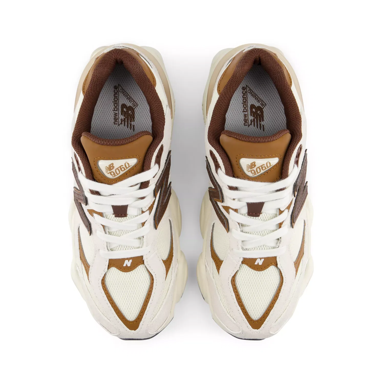 Детские кроссовки на шнуровке New Balance 9060 Lace, Breakfast Tea With Angora — фото 4