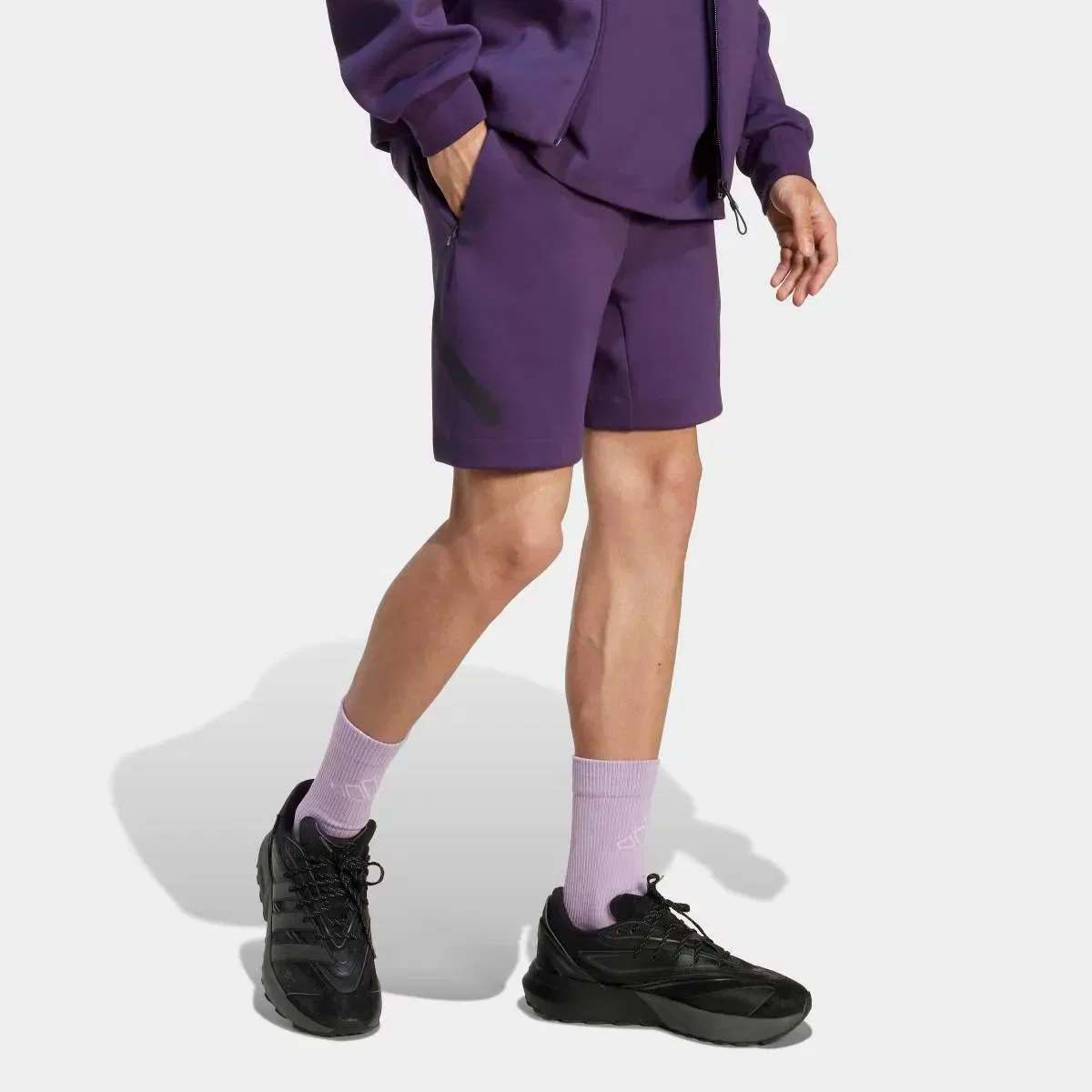Мужские шорты с принтом Z.N.E. adidas, Violeta — фото 4