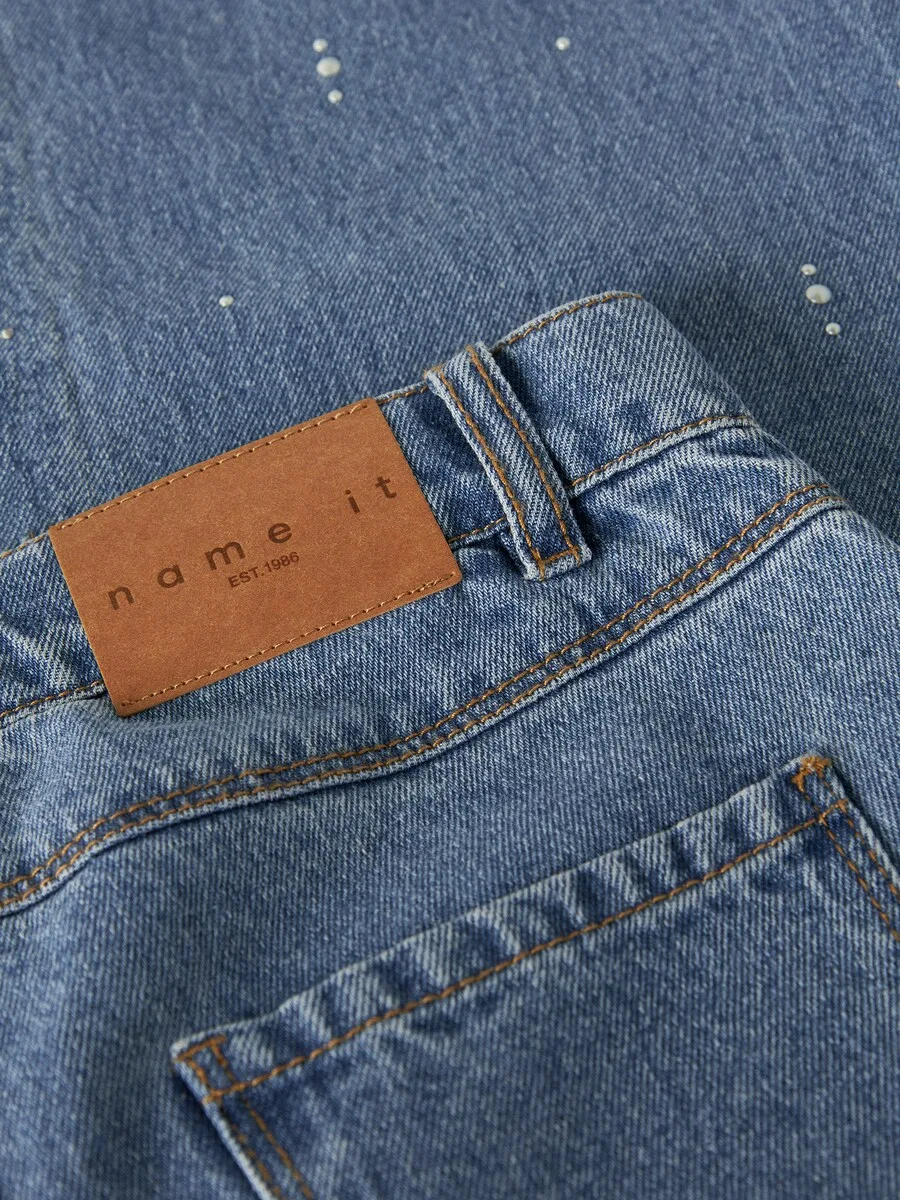 Джинсы NAME IT Wide leg Jeans 'NKFROSE' синего цвета — фото 4