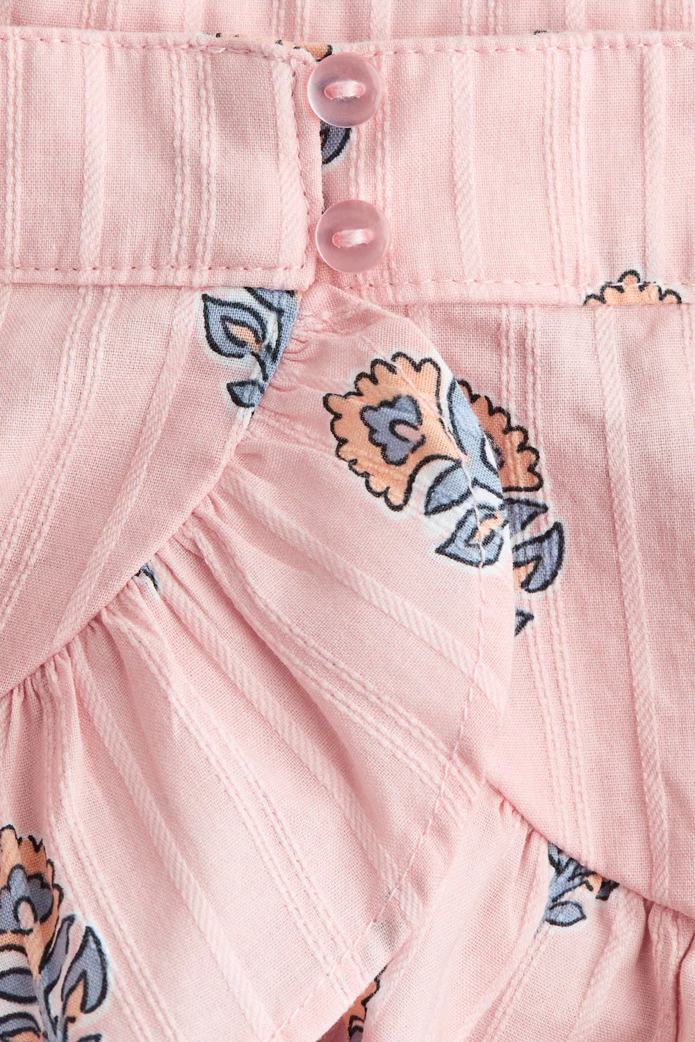 Хлопковый комплект из двух предметов с оборками H&M, Mattrosa/Gemustert — фото 2