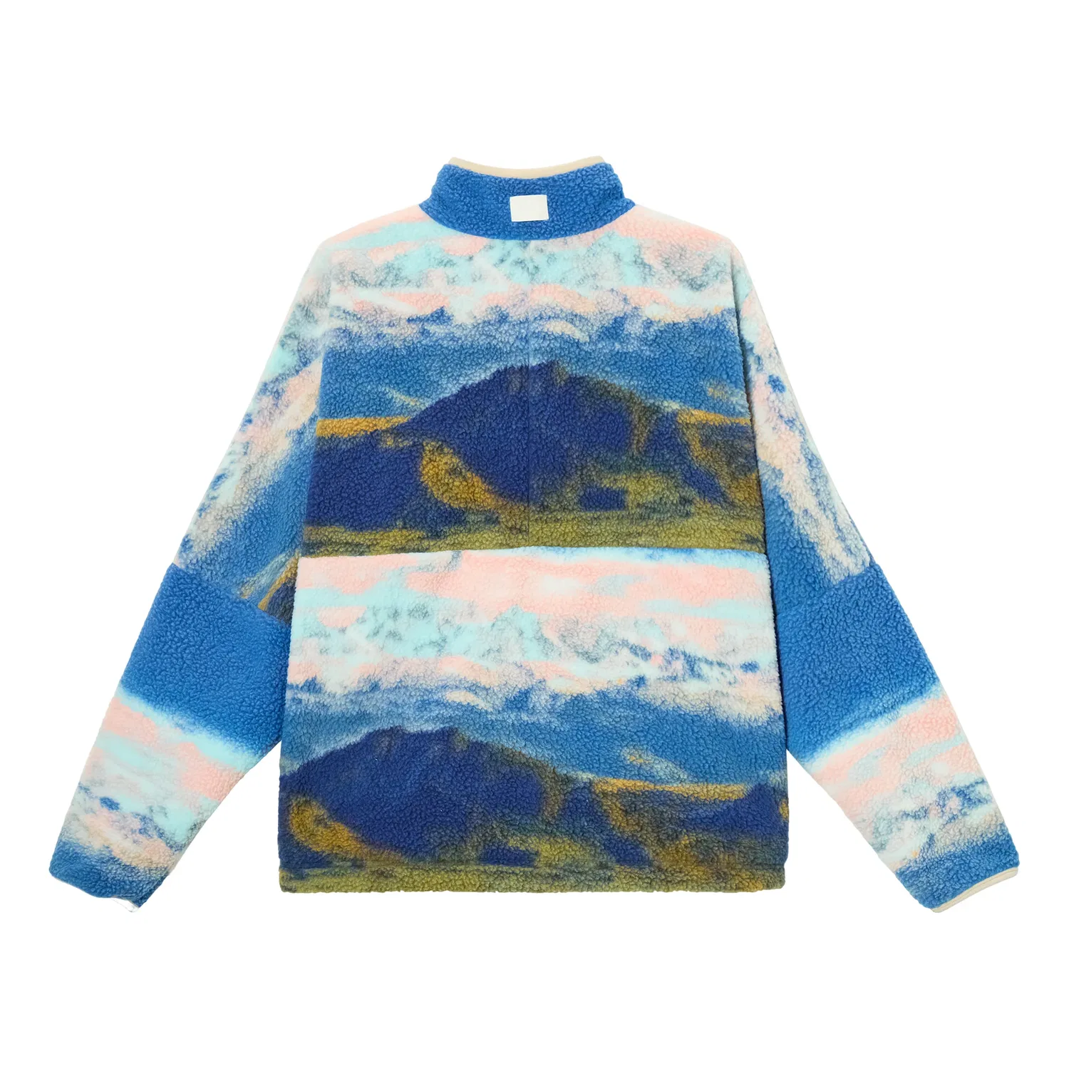 Мужская куртка Club Winterized Half-Zip Anorak Faux Fleece Sweatshirt 'Blue' Nike, Blue/Multicolor — фото 2