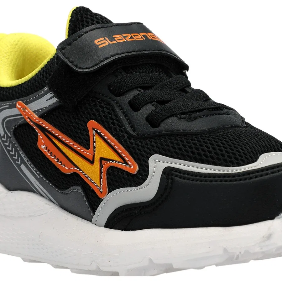 Кроссовки детские с липучкой Kaoru Ktn Slazenger, Черно-белый — фото 4