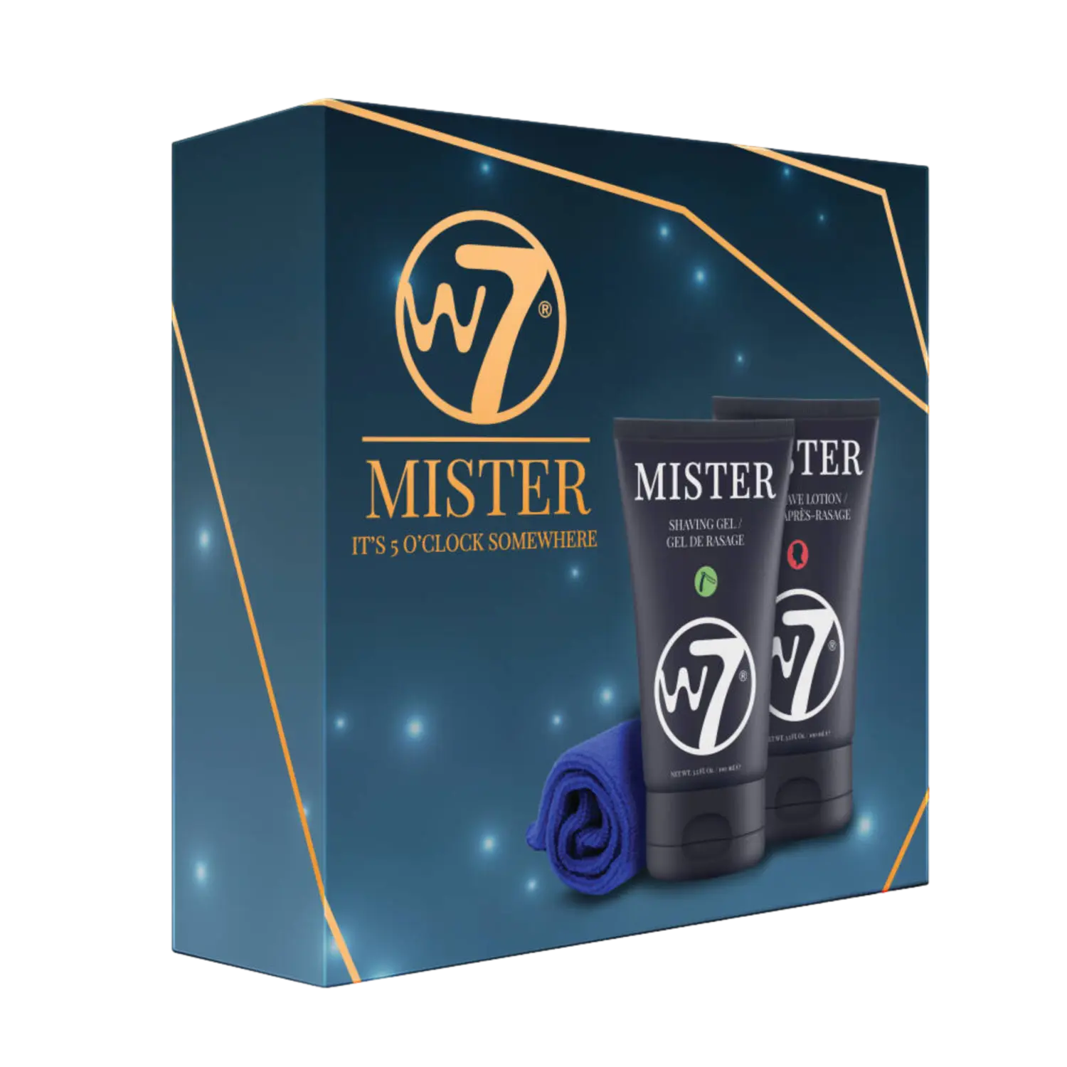 W7 Mister It's 5 O'Clock Somewhere набор: гель для бритья, 100 мл + бальзам после бритья, 100 мл + полотенце из микрофибры, 1 шт. — фото 3