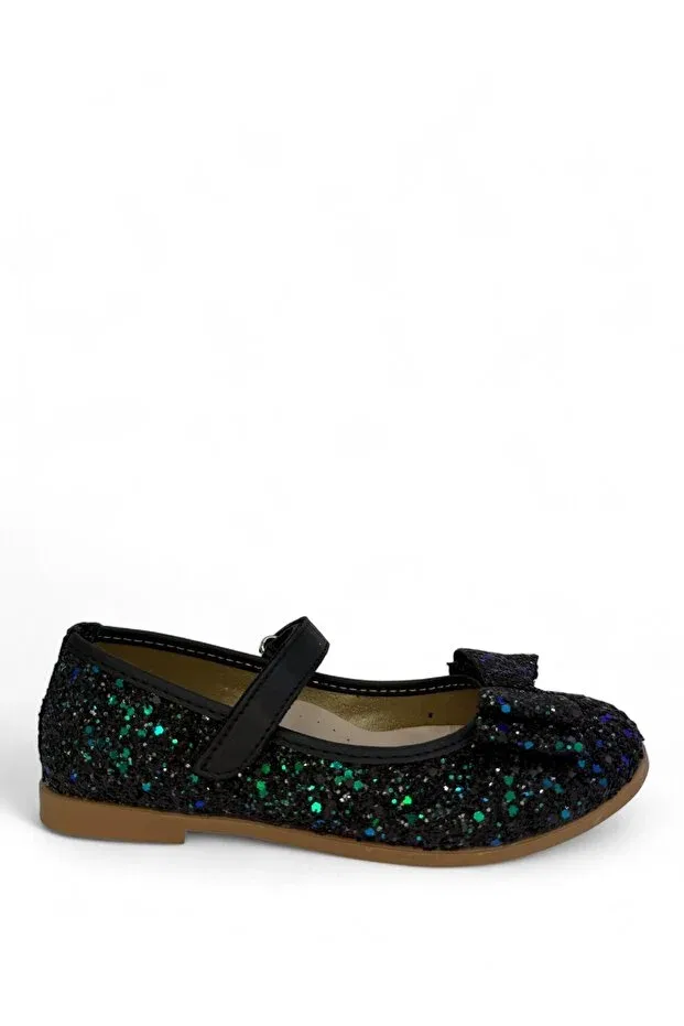 Детские балетки для девочек с пайетками Tekiner, Black And Blue