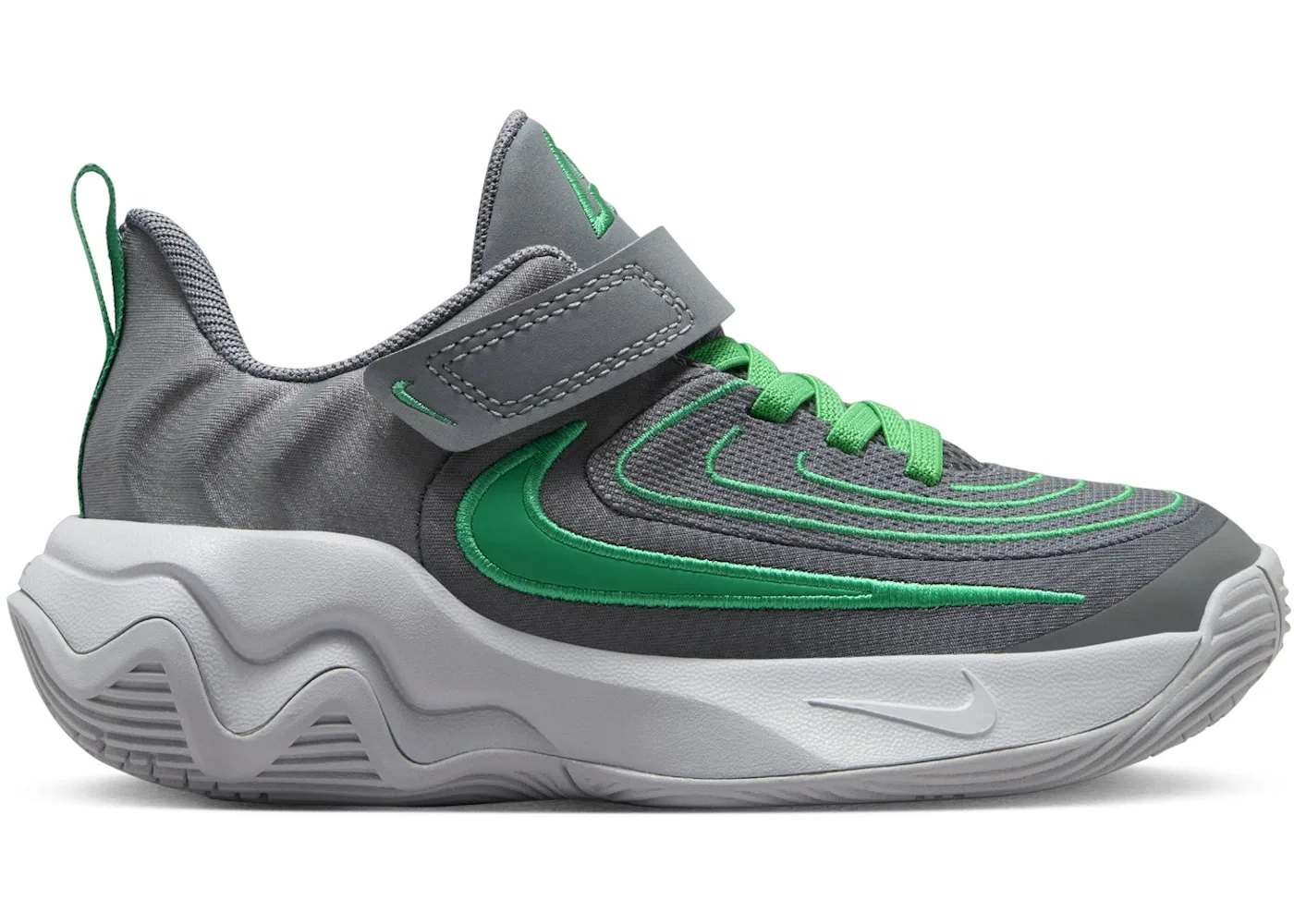 Детские кроссовки для мальчиков Nike Giannis Immortality 4, Smoke Grey/Wolf Grey/Dark Smoke Grey/Stadium Green