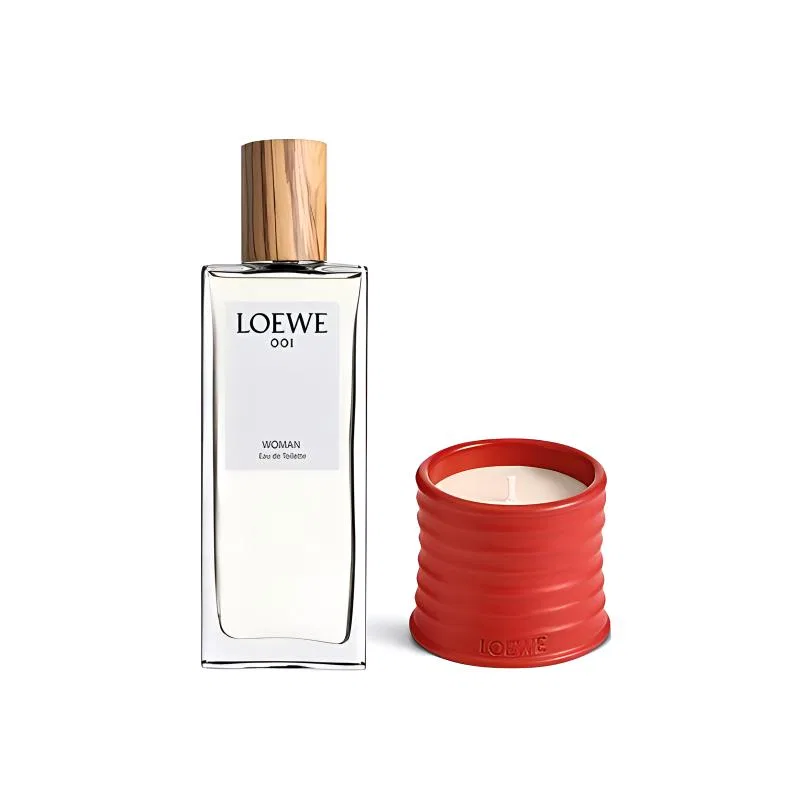 Женский набор парфюмерной воды и ароматической свечи LOEWE, 50мл+170г, Tomato Leaf
