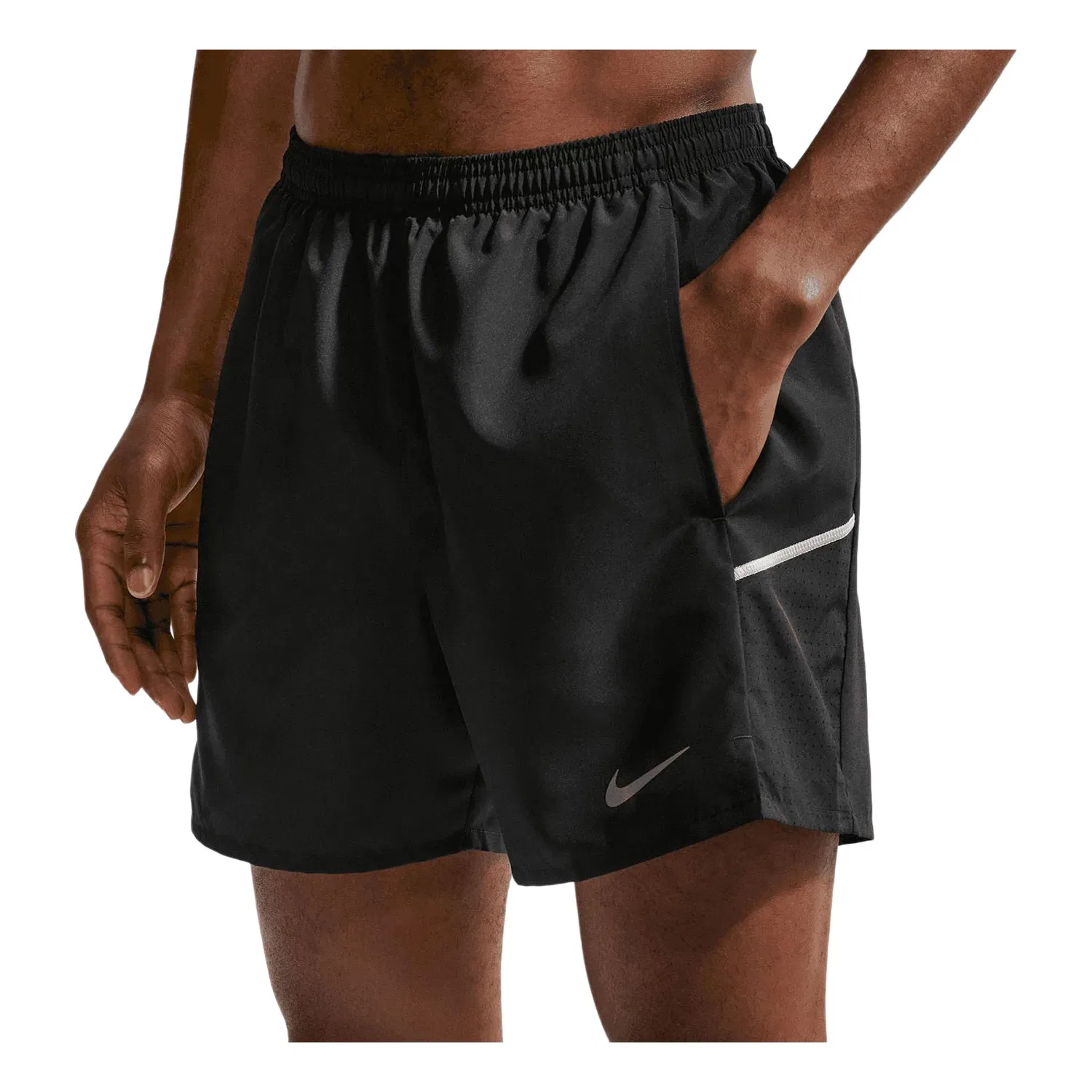Мужские беговые шорты 2-в-1 с внутренними трусами Miler Dri-FIT Nike, черный
