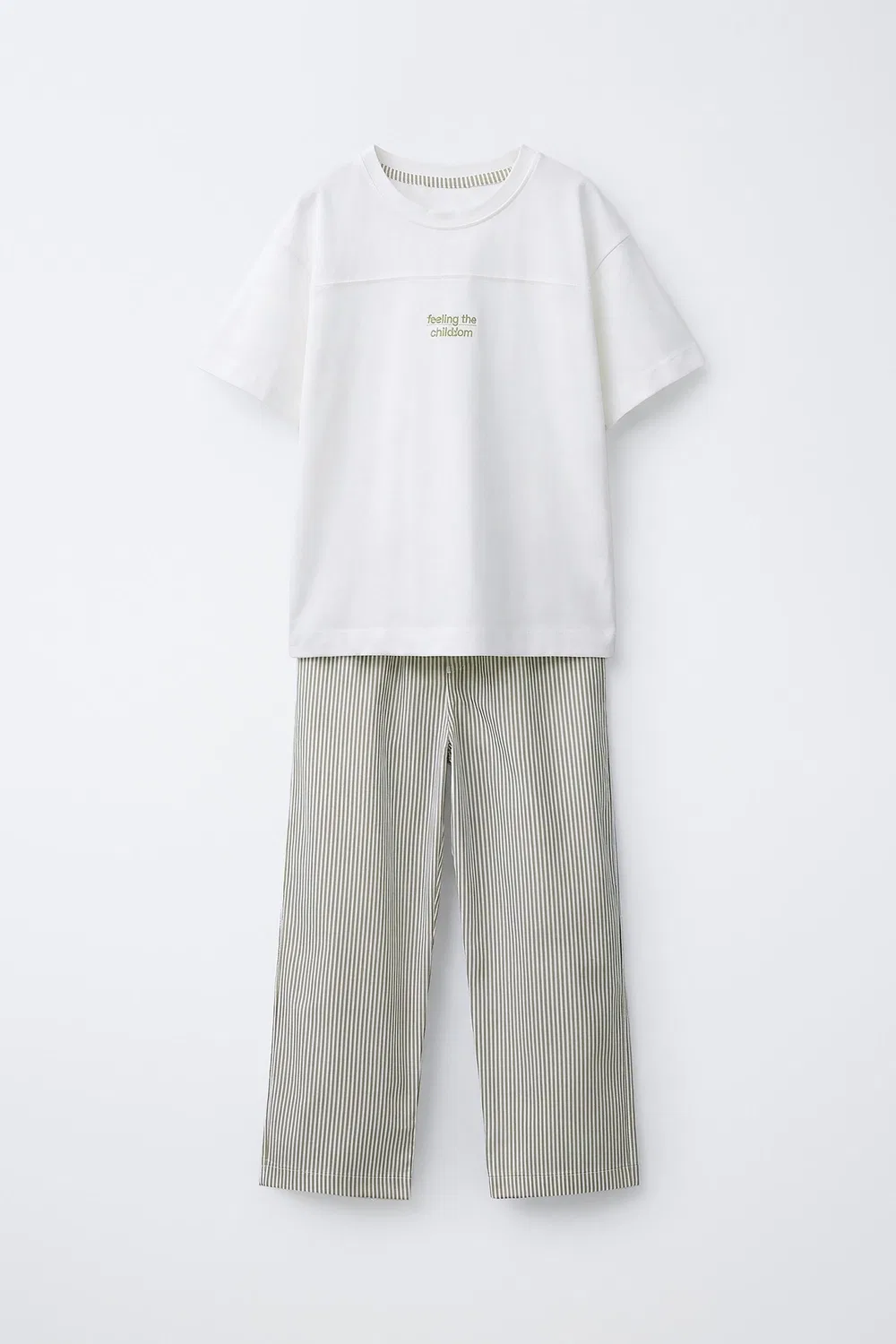 Для детей 6-14 лет / Пижама в полоску ZARA, Green