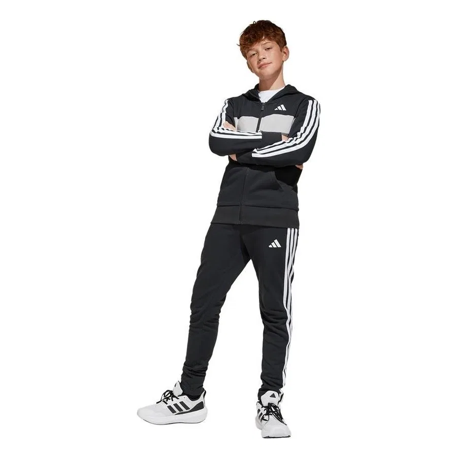Детский спортивный костюм с длинным рукавом adidas, Черный — фото 4