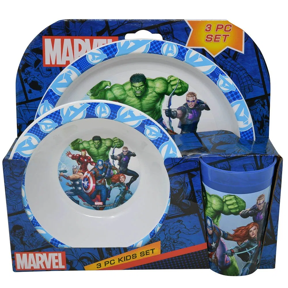Набор детской посуды 3 предмета Marvel Avengers, Marvel, Multicolor