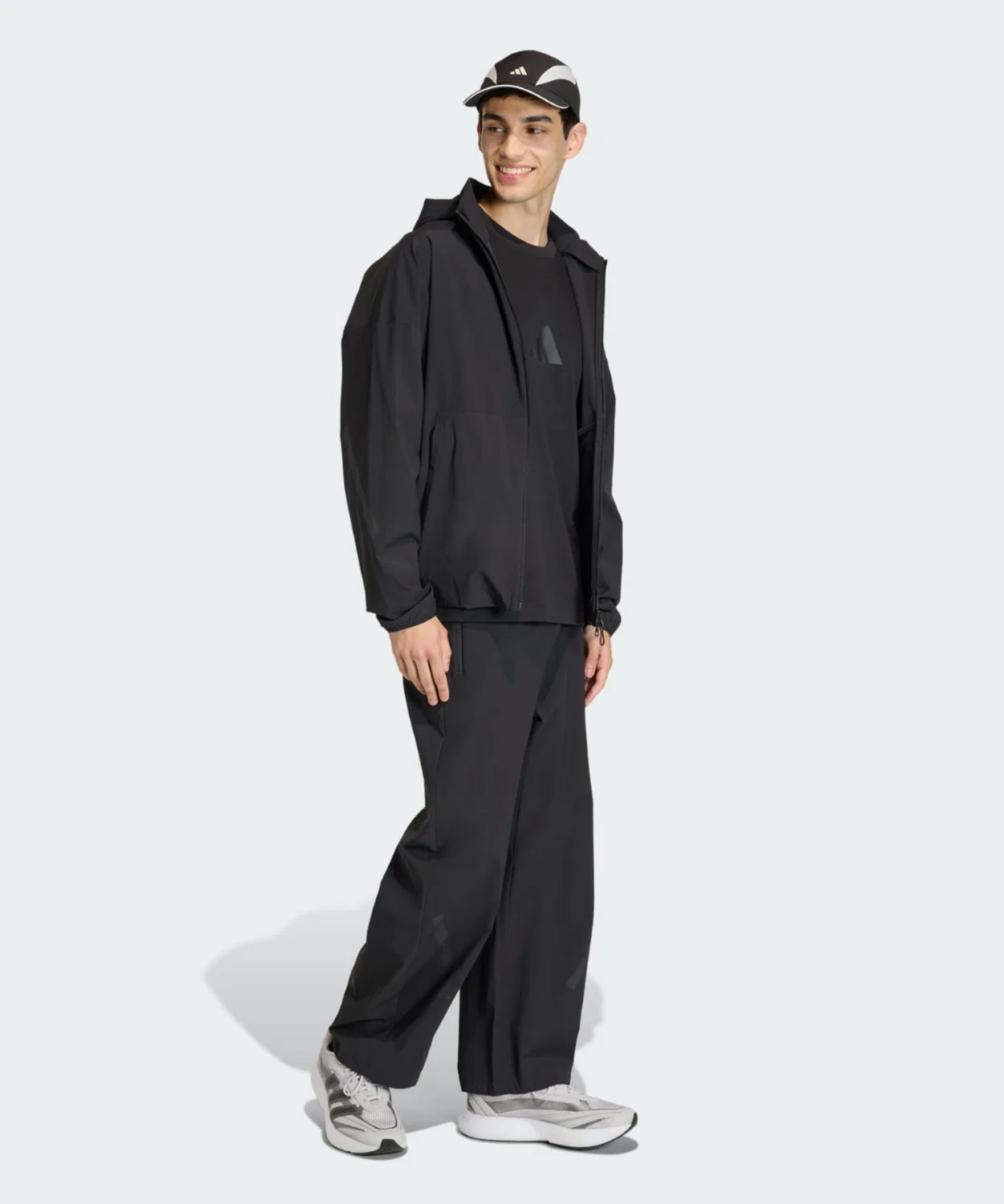 Мужская куртка-трактор с капюшоном Adidas Z.N.E. Woven Track Top, Black — фото 3