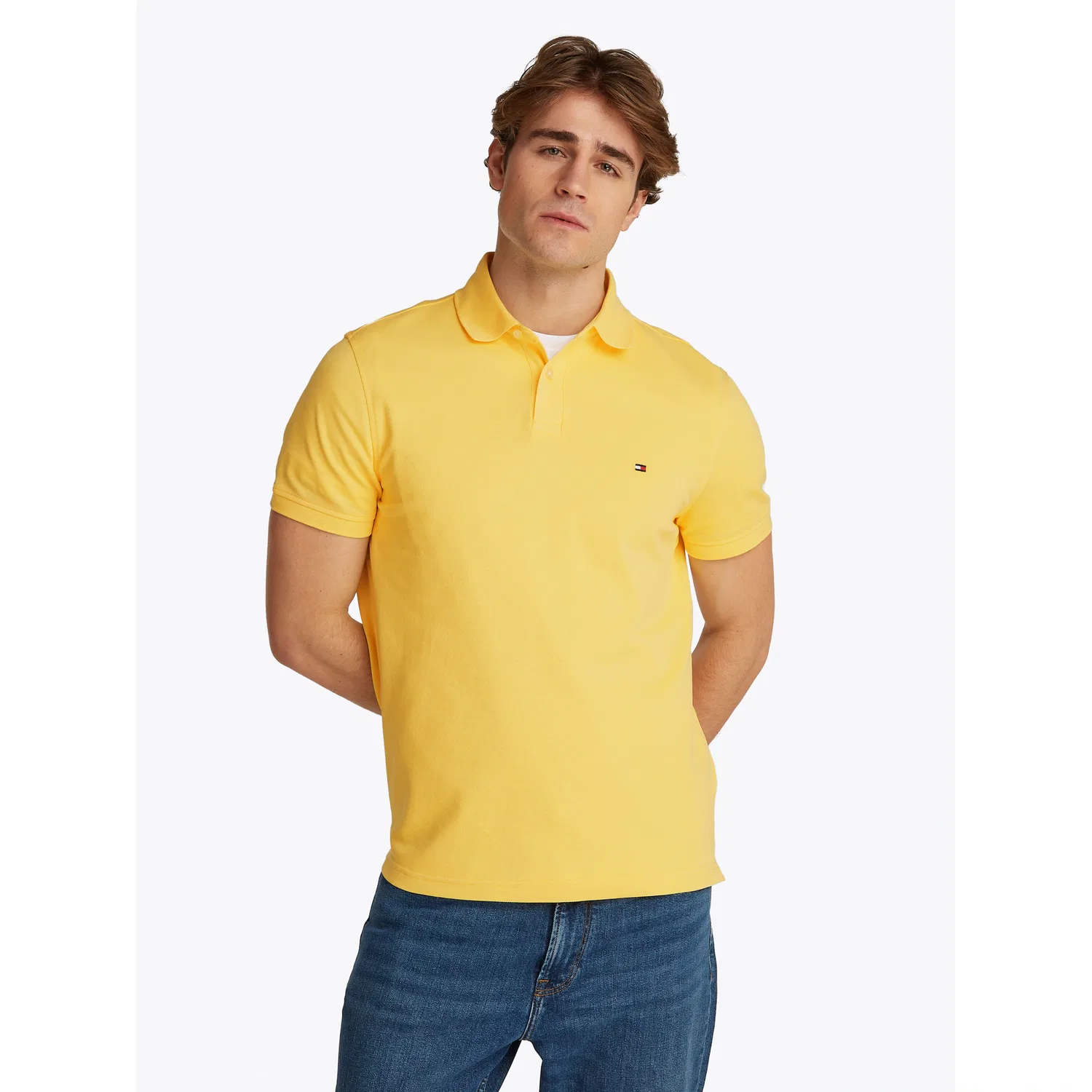 Мужское поло с регулярным кроем Tommy Hilfiger, Citronella