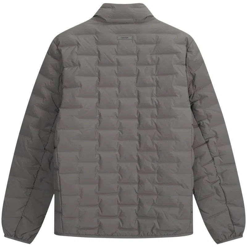 Мужское пальто-пуховик с воротником-стойкой Calvin Klein, PD0-Medium Gray — фото 3