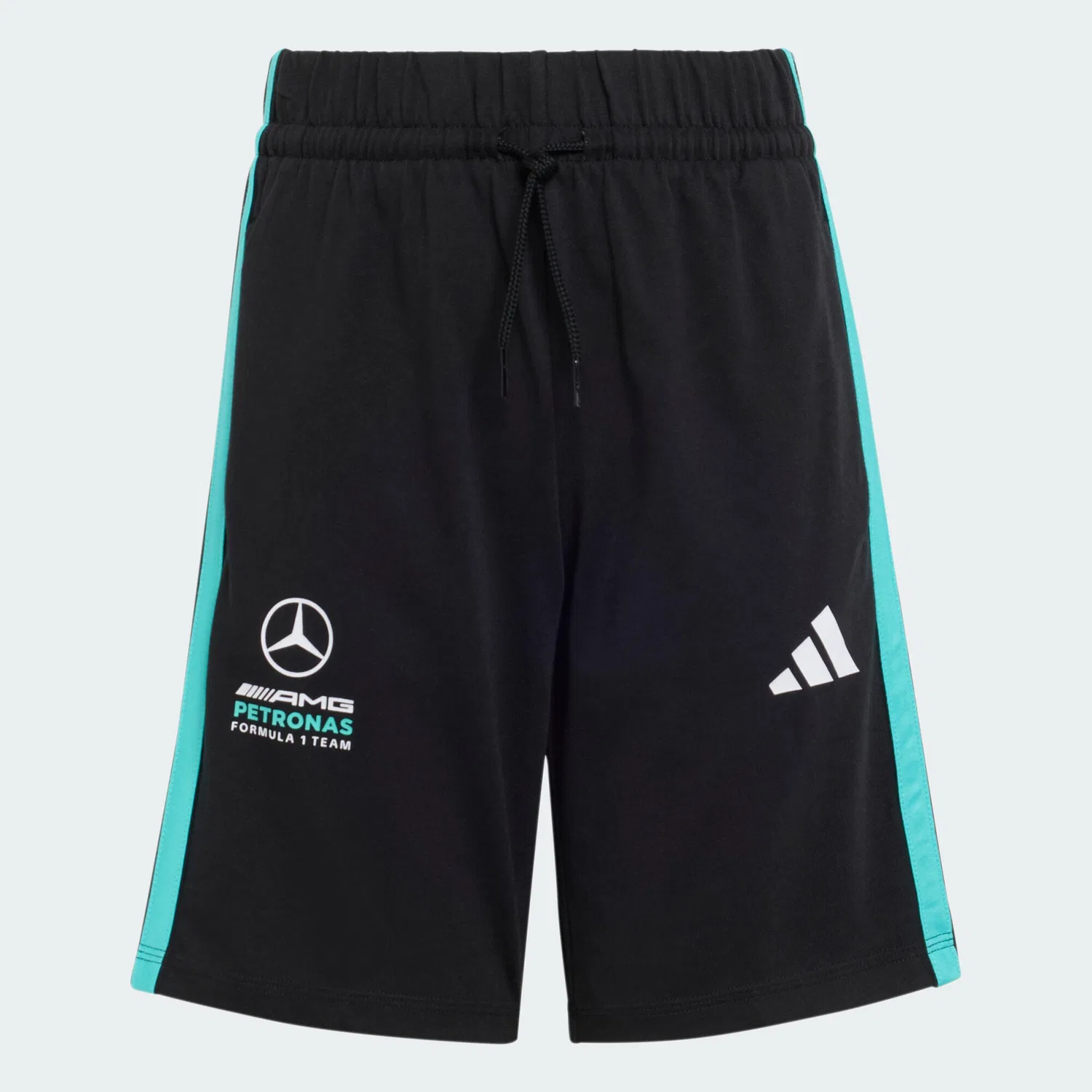 Детские шорты с принтом Mercedes-AMG Petronas Formula 1 Team DNA Adidas, Schwarz