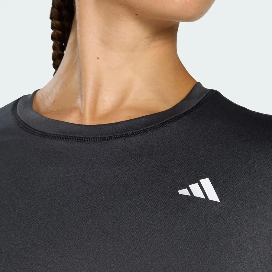 Футболка с круглым вырезом Performance Workout Essentials, adidas, Черный — фото 4