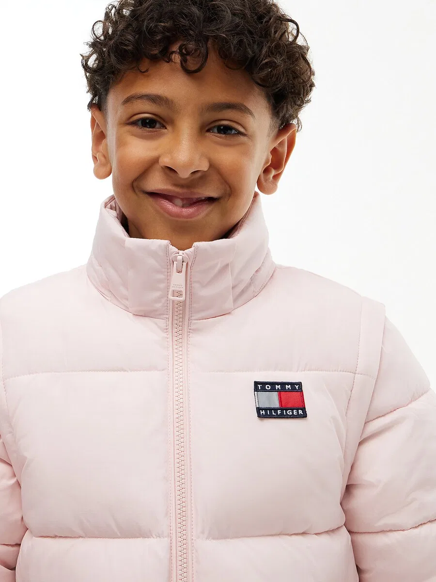 Зимняя куртка TOMMY HILFIGER 'Heritage' в нежно-розовом цвете — фото 4