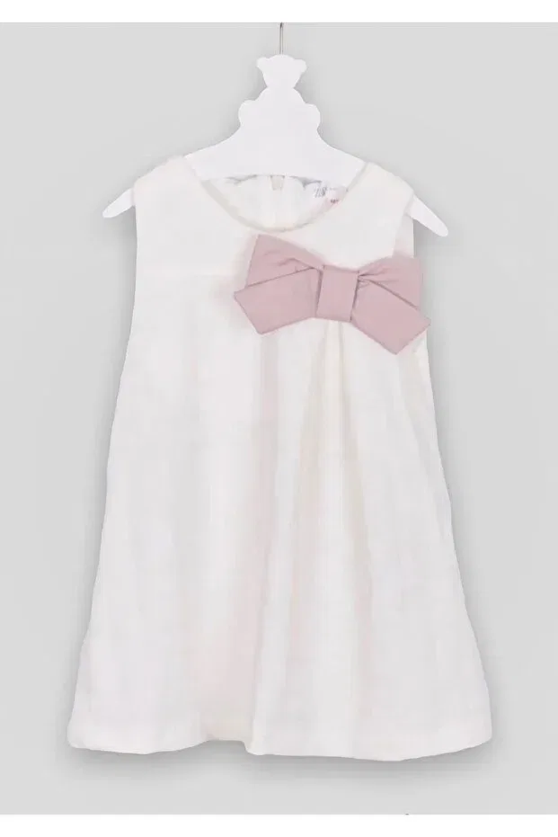 Детское платье для девочек без рукавов Pink Hippo Kids, White