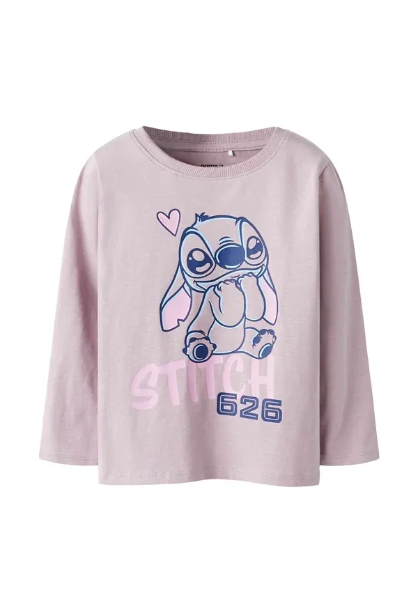 Лонгслив с принтом Disney Classics Name It keepsake lilac, сиреневый/мятный