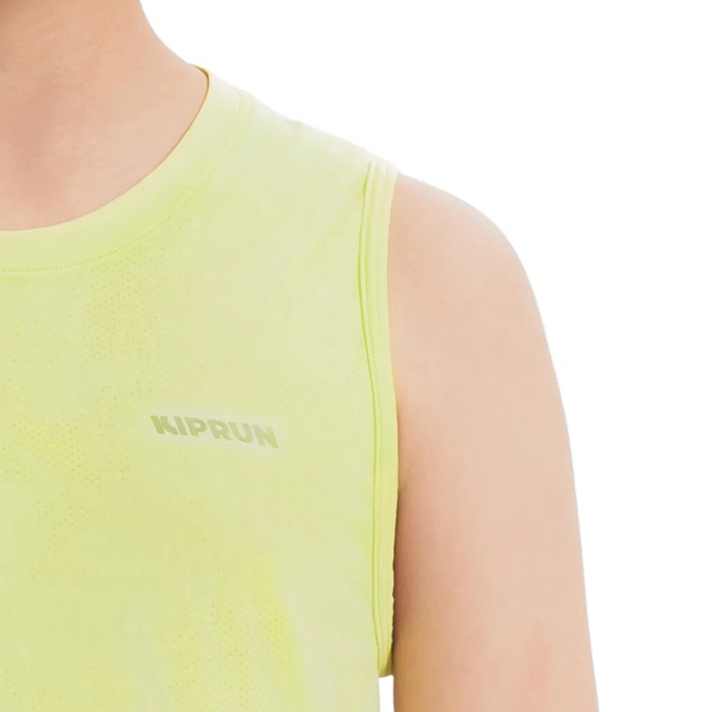 Детская майка без рукавов DECATHLON, Light Lemon/Lime Green — фото 4