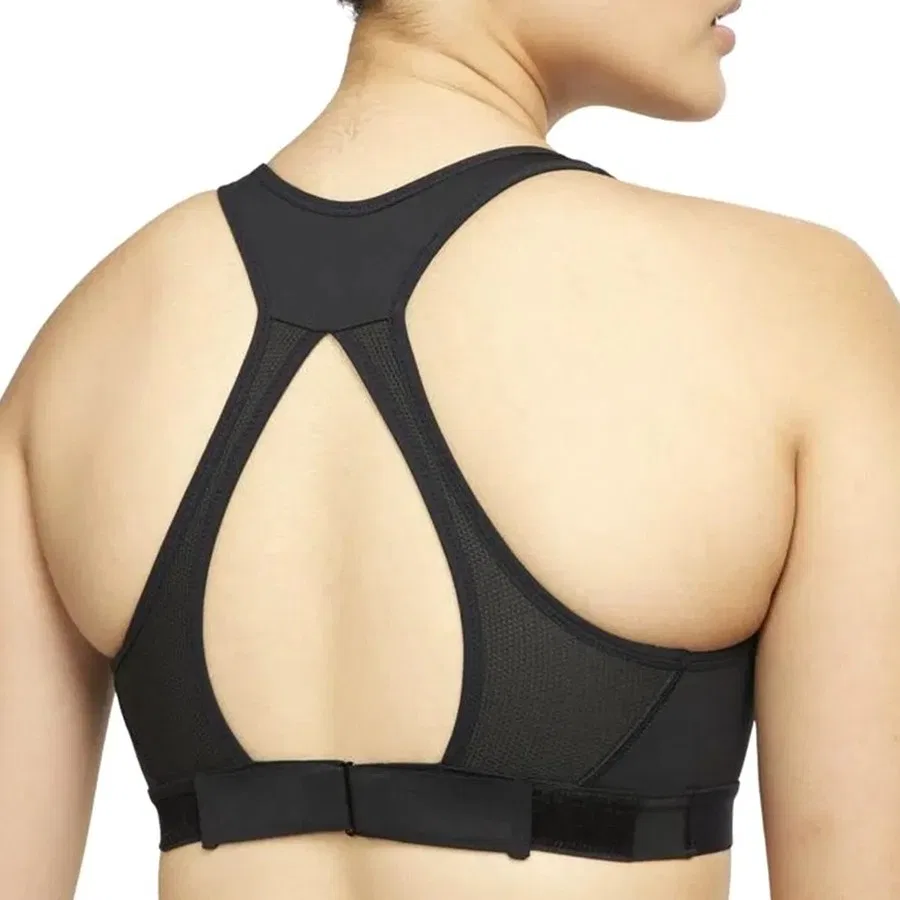 Спортивный бюстгальтер с высокой поддержкой Nike Dri-FIT Swoosh High-Support, Черный — фото 4