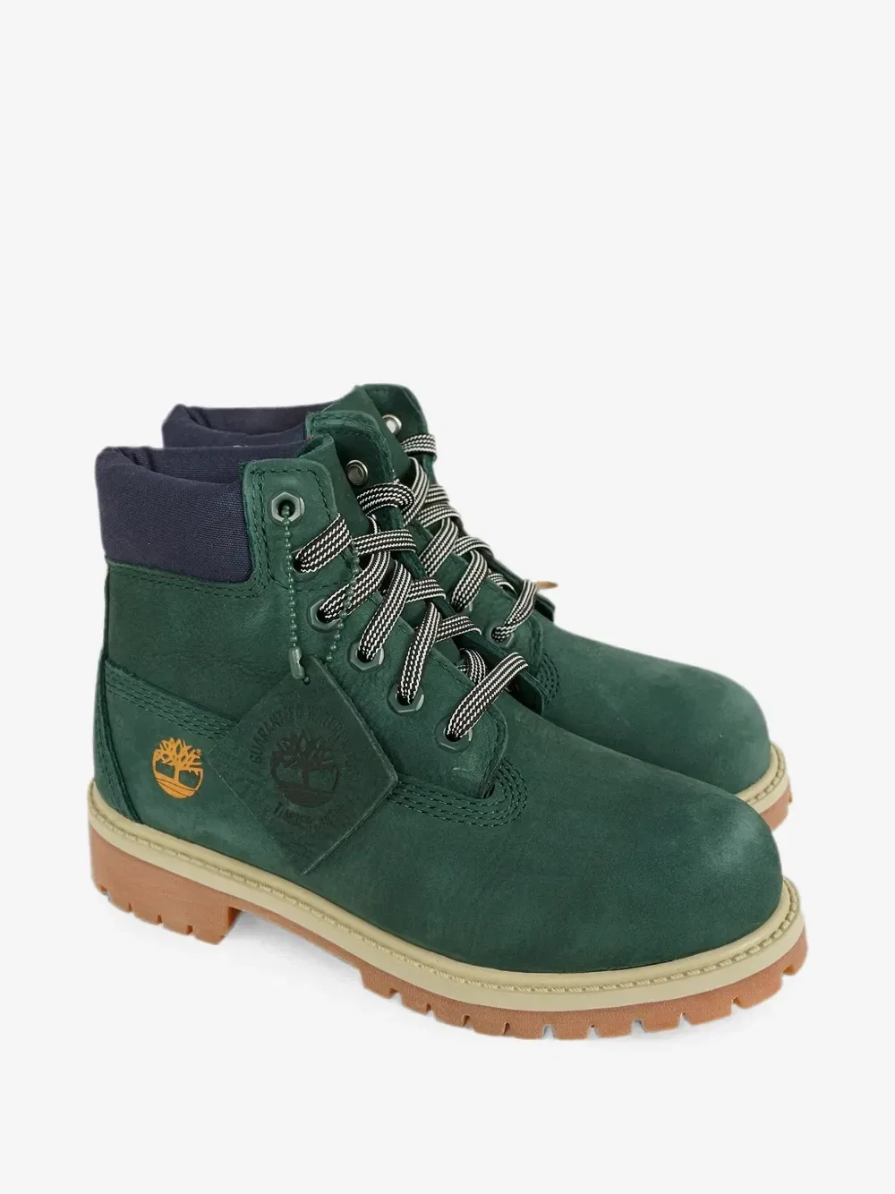 Непромокаемые ботинки на шнуровке Timberland Kids, зеленый — фото 2