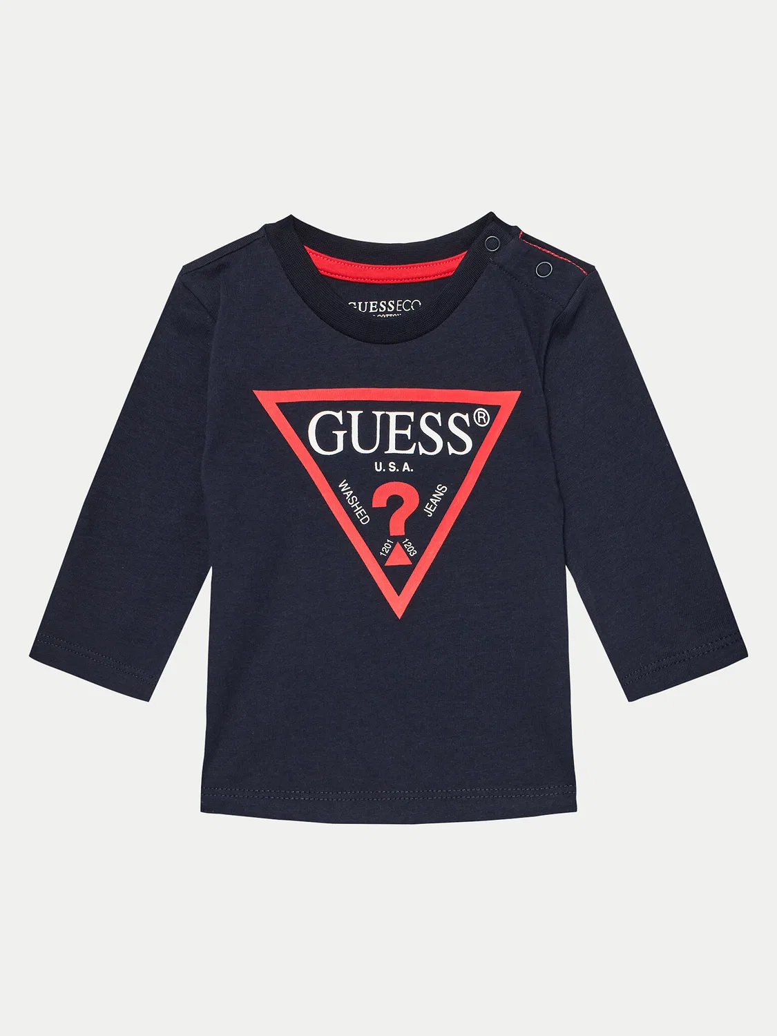 Лонгслив стандартного кроя для мальчика Guess, темно-синий