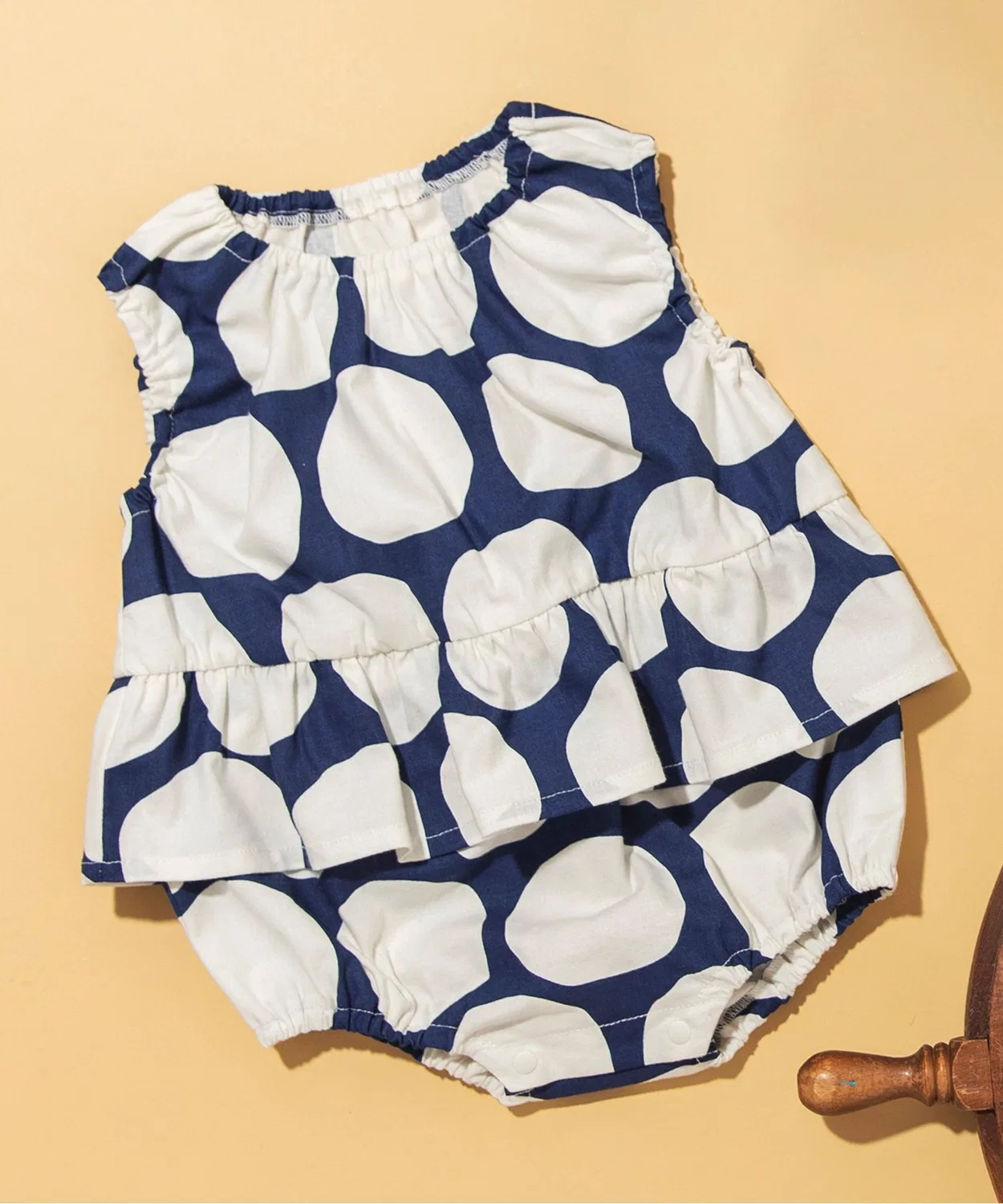 Детский боди-комбинезон с принтом в горошек и воланами Bpop Tank Frill Body All BREEZE, Dot