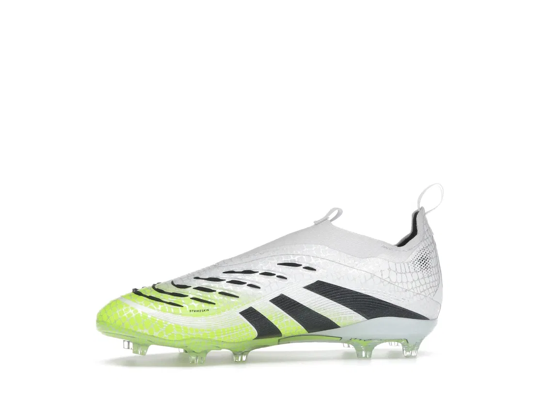Детские бутсы Predator Elite без шнуровки Adidas, Cloud White Core Black Lucid Lemon — фото 3