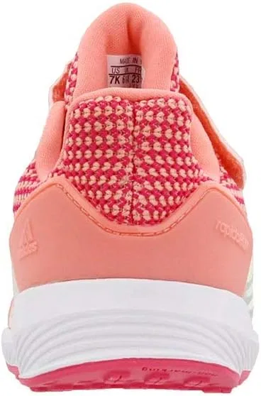 Детские кроссовки для мальчиков с вязаным верхом RapidaRun adidas, Chalk Coral/White/Real Pink — фото 3