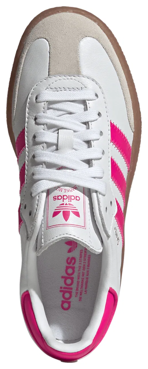 Кроссовки для девочек Sambae Adidas, цвет Ftwr White/Shock Pink/Gold Met — фото 4