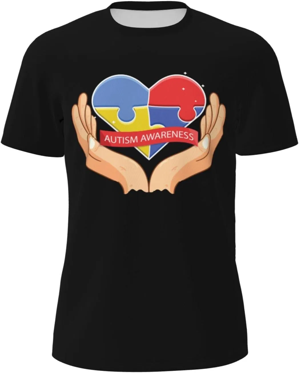Мужская быстросохнущая футболка с сетчатой тканью, Autism Awareness
