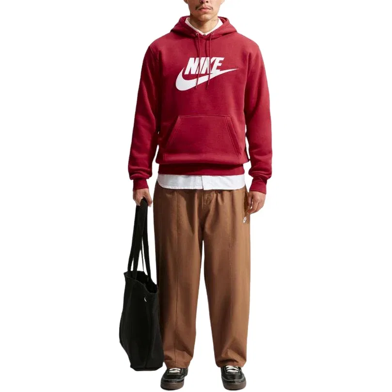 Мужские спортивные брюки с принтом Nike Sportswear Club, коричневый — фото 2