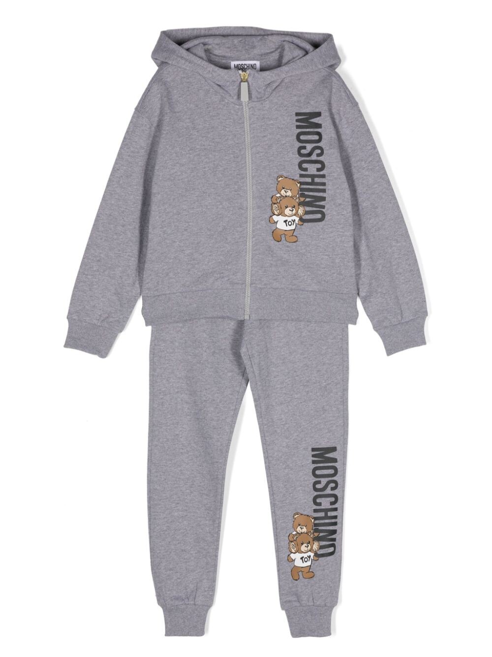 

Moschino Kids спортивный костюм с принтом Teddy Bear, серый