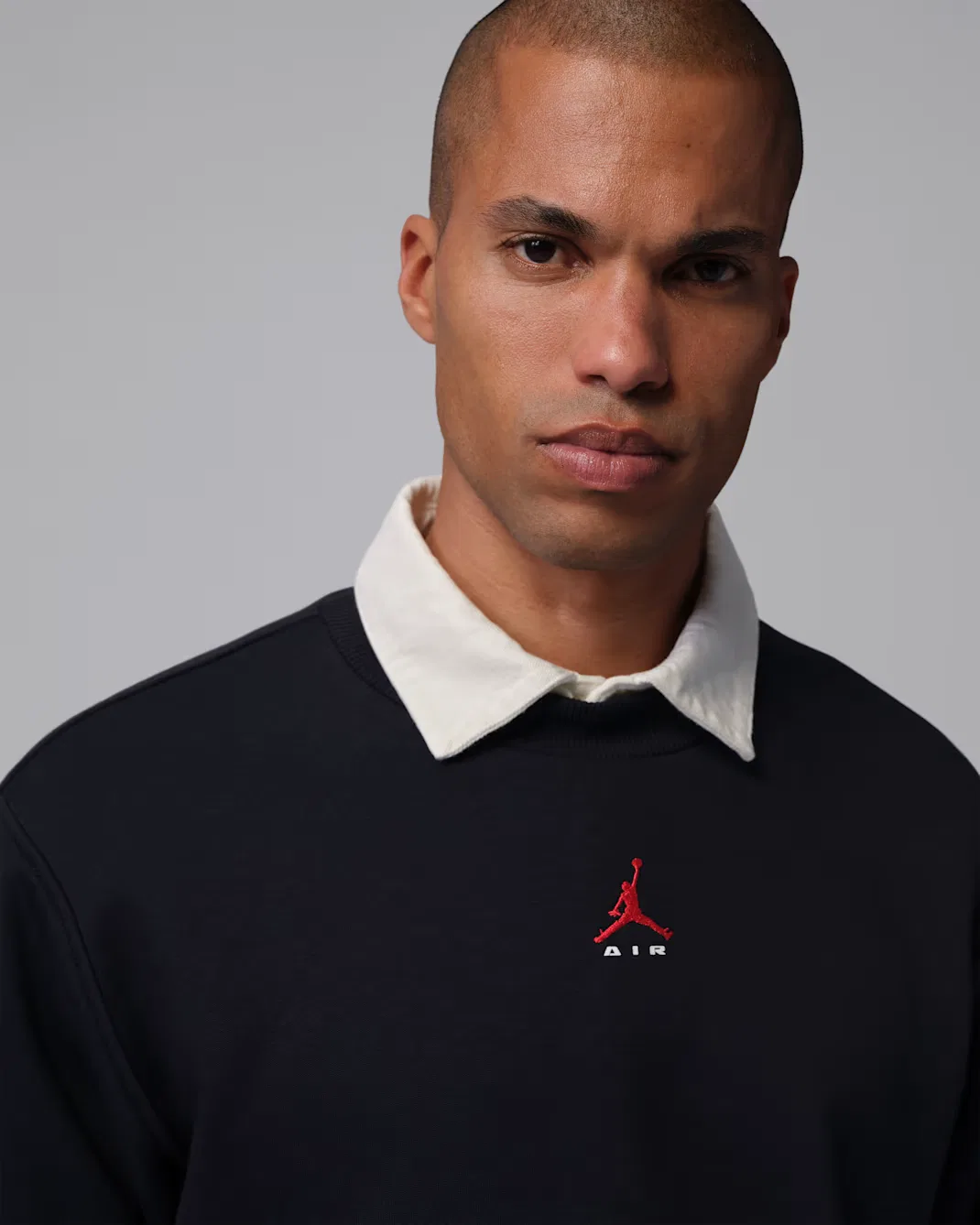 Мужская толстовка с круглым вырезом Jordan Brooklyn, Black/Black/University Red — фото 3
