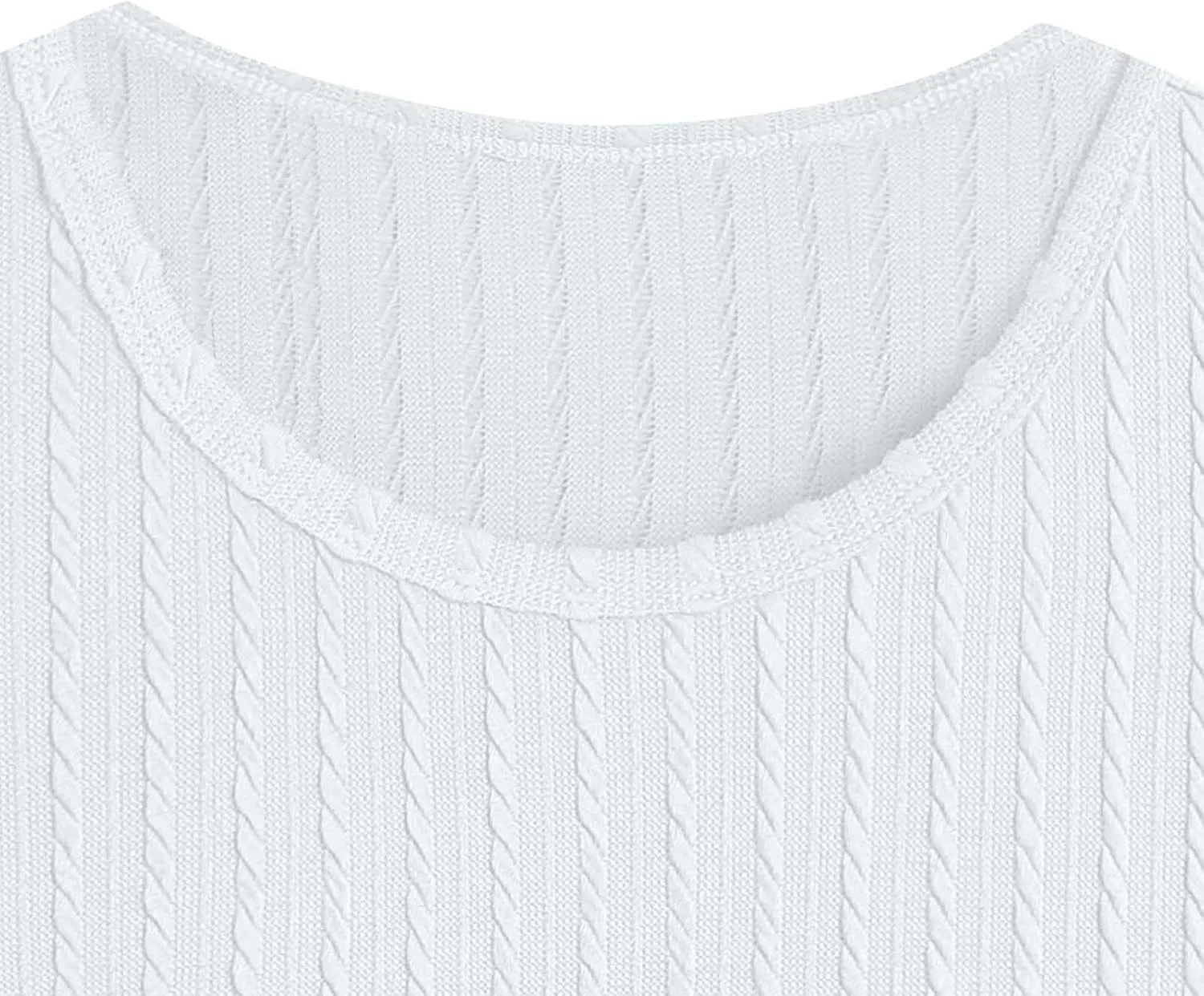 Мужская свободная футболка с длинным рукавом Crew Neck, White — фото 4