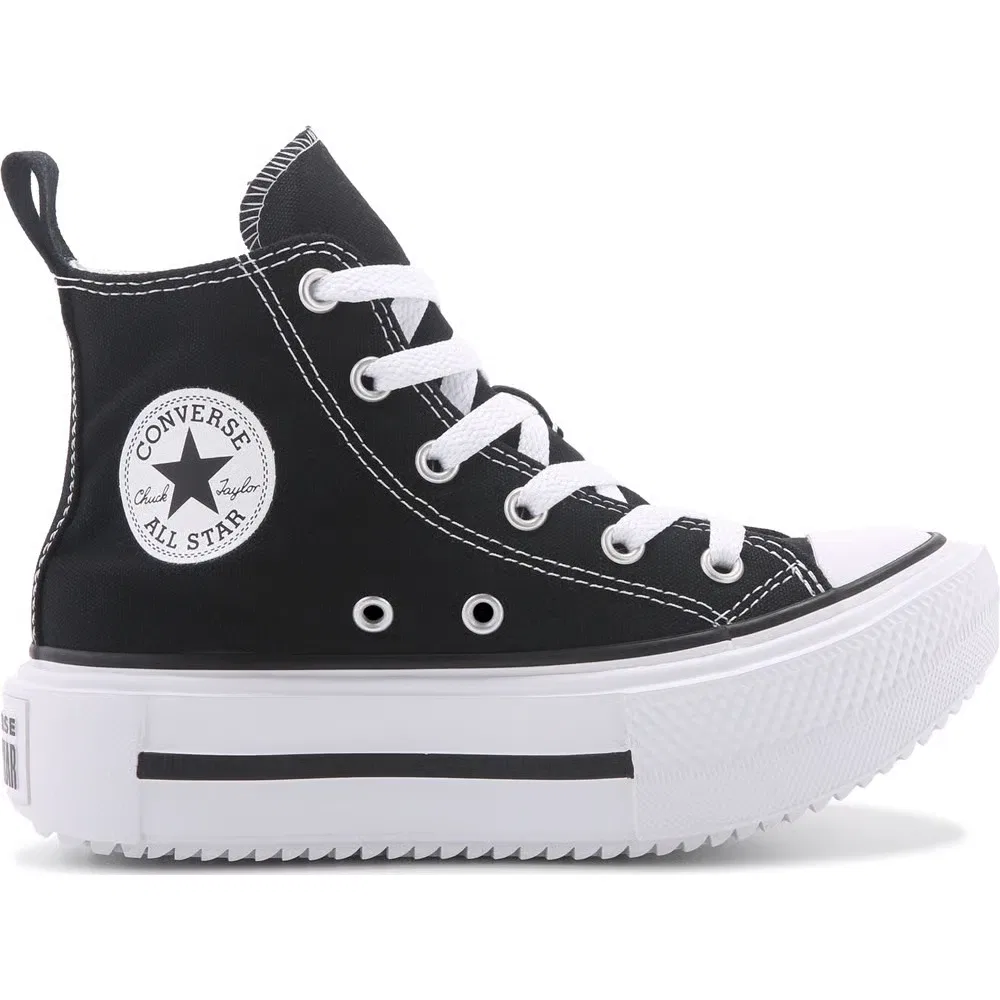 Детские кроссовки Chuck Taylor All Star Double Stack на платформе Converse, Black — фото 2