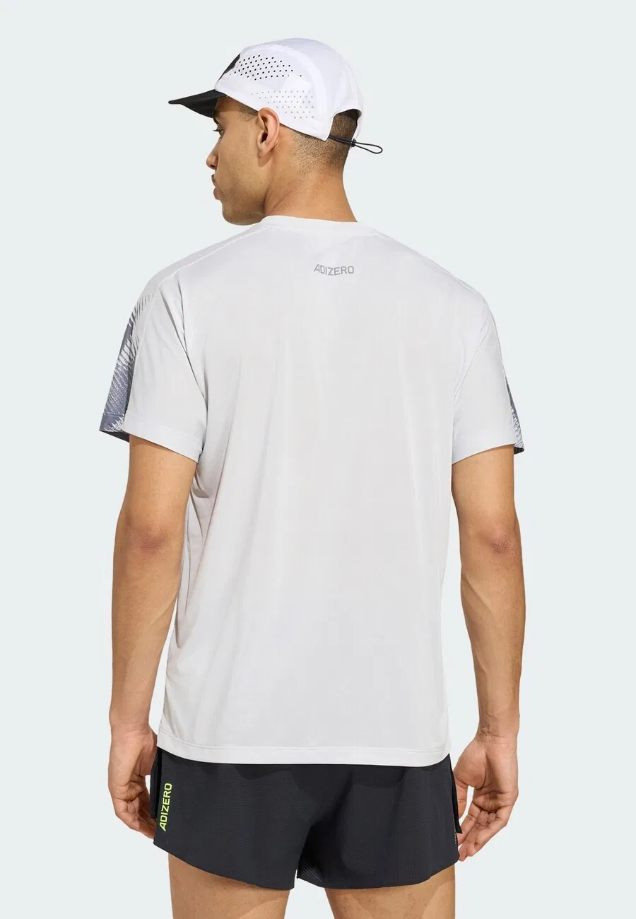 Спортивная футболка ADIDAS PERFORMANCE Performance Shirt 'Adizero Aspyre' серого и светло-серого цвета — фото 3