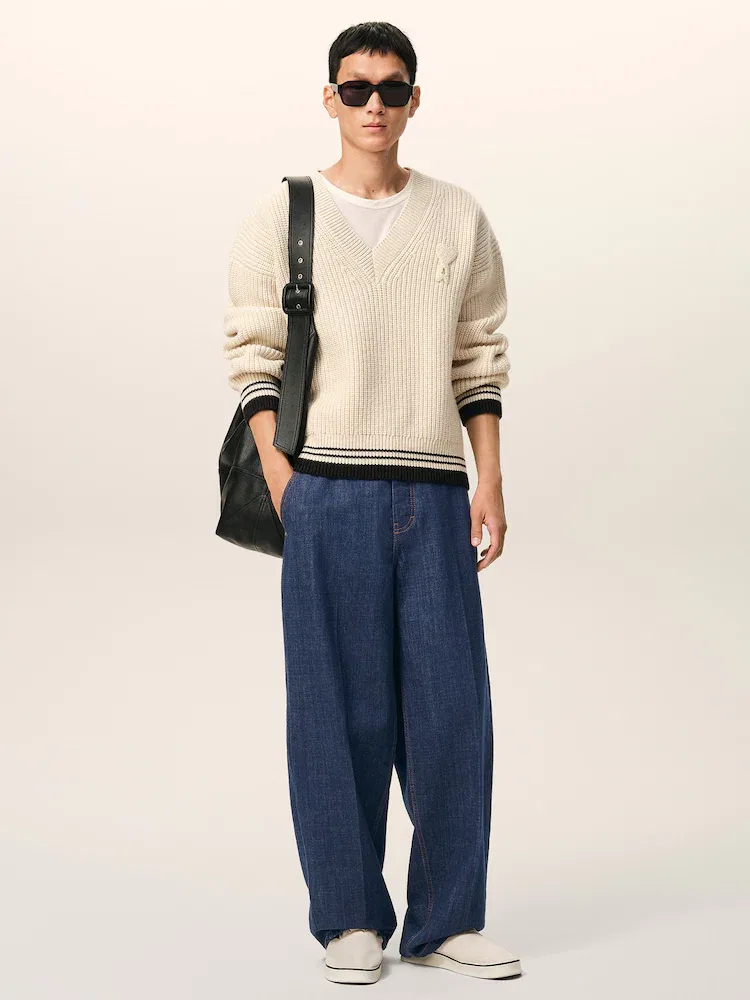 Джинсы Balloon Fit AMI PARIS, Indigo