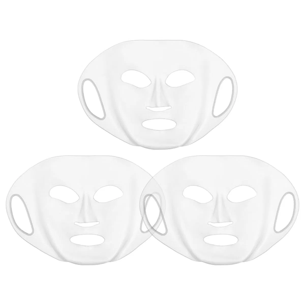 Маска для лица Silikon Gesichtsmaske Abdeckung, RUNROTOO, 3 шт, прозрачный