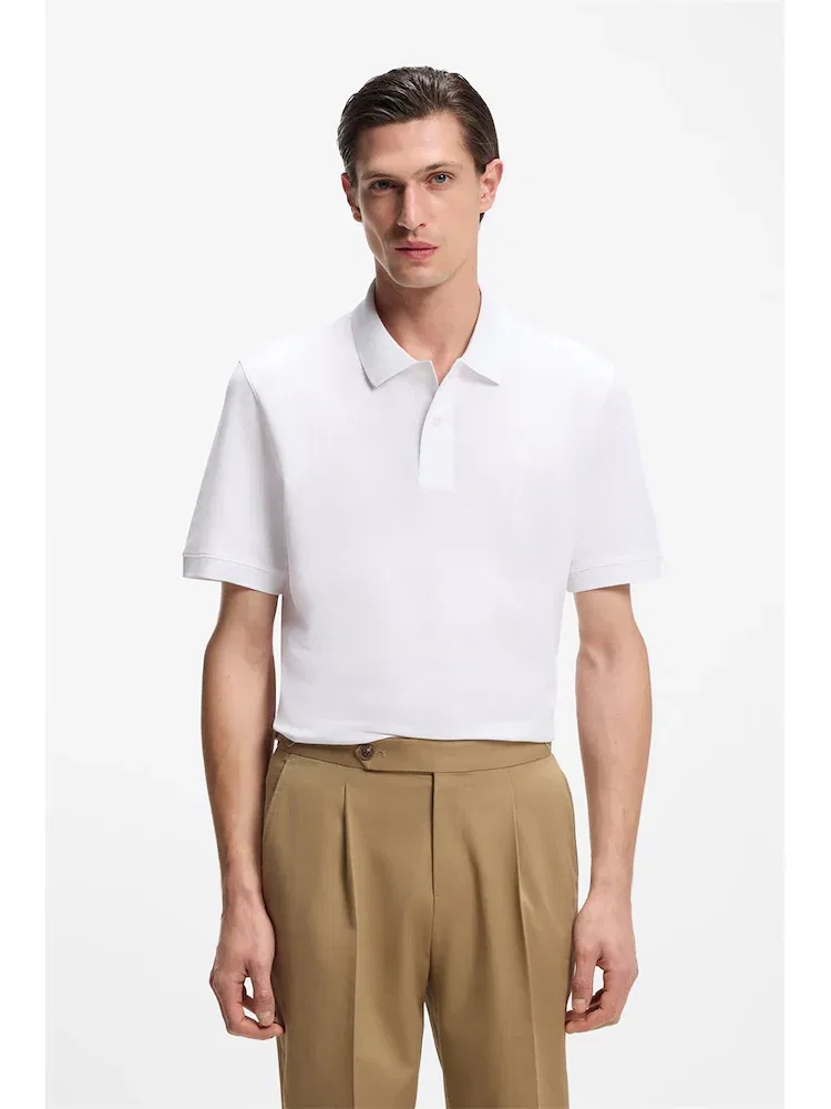 Футболка поло Pallas из хлопка BOSS, Black