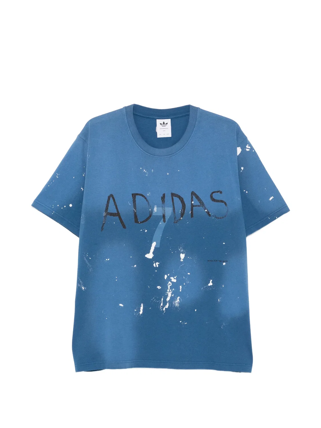 Футболка из хлопка, синяя Adidas, синий