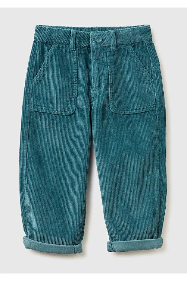 Детские для мальчиков брюки из вельвета United Colors Of Benetton, Gray-Green
