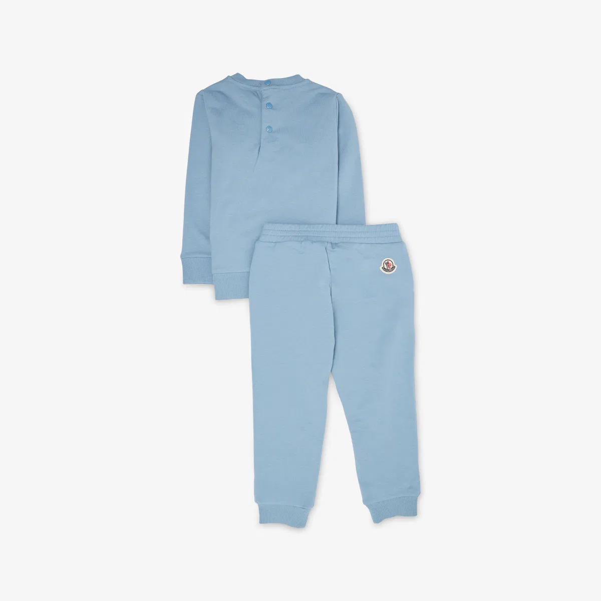 Спортивный костюм Brand-patch из эластичного хлопка, размер 3-12 месяцев Moncler, светло-голубой — фото 3